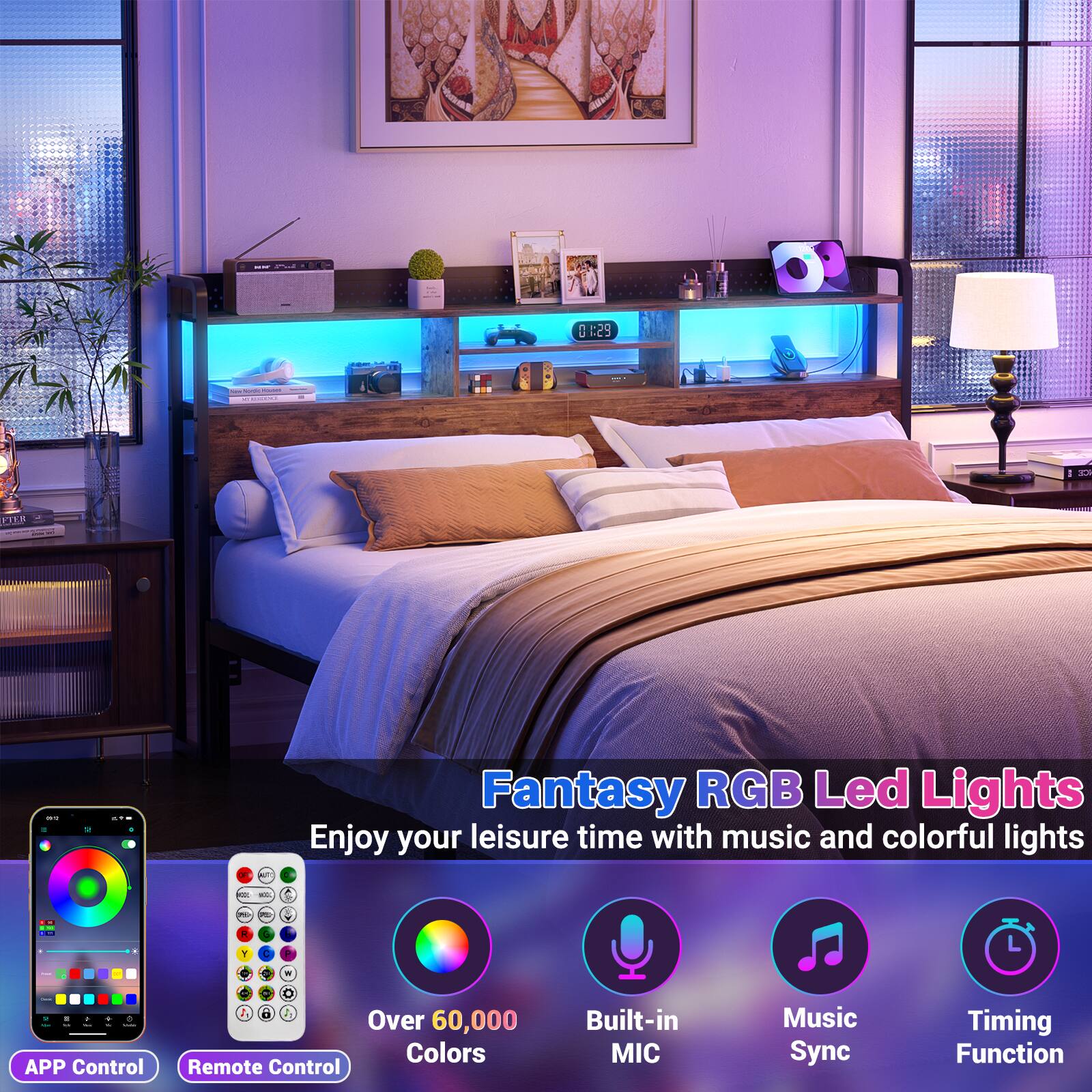 01:29 | 33 FITP - Fantasy RGB Led Lights

Enjoy your leisure time with music and colorful lights

- APP Control
- Remote Control
- Over 60,000 Colors
- Built-in MIC
- Music Sync
- Timing Function