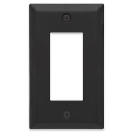 AMERELLE - Century Matte 1 gang Stamped Steel Decorator Wall Plate 1 pk - Black