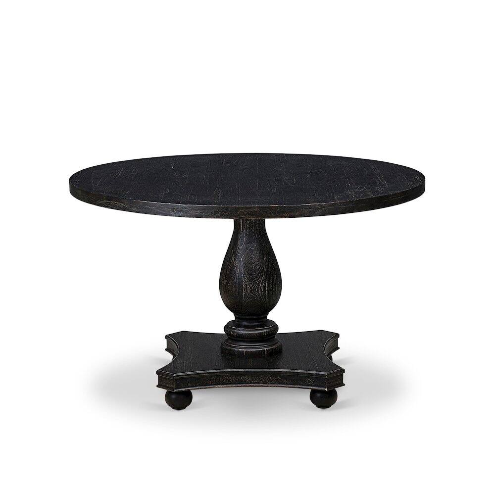 Alt View 3. East West Furniture - Wood Modern Dining Table - Black.