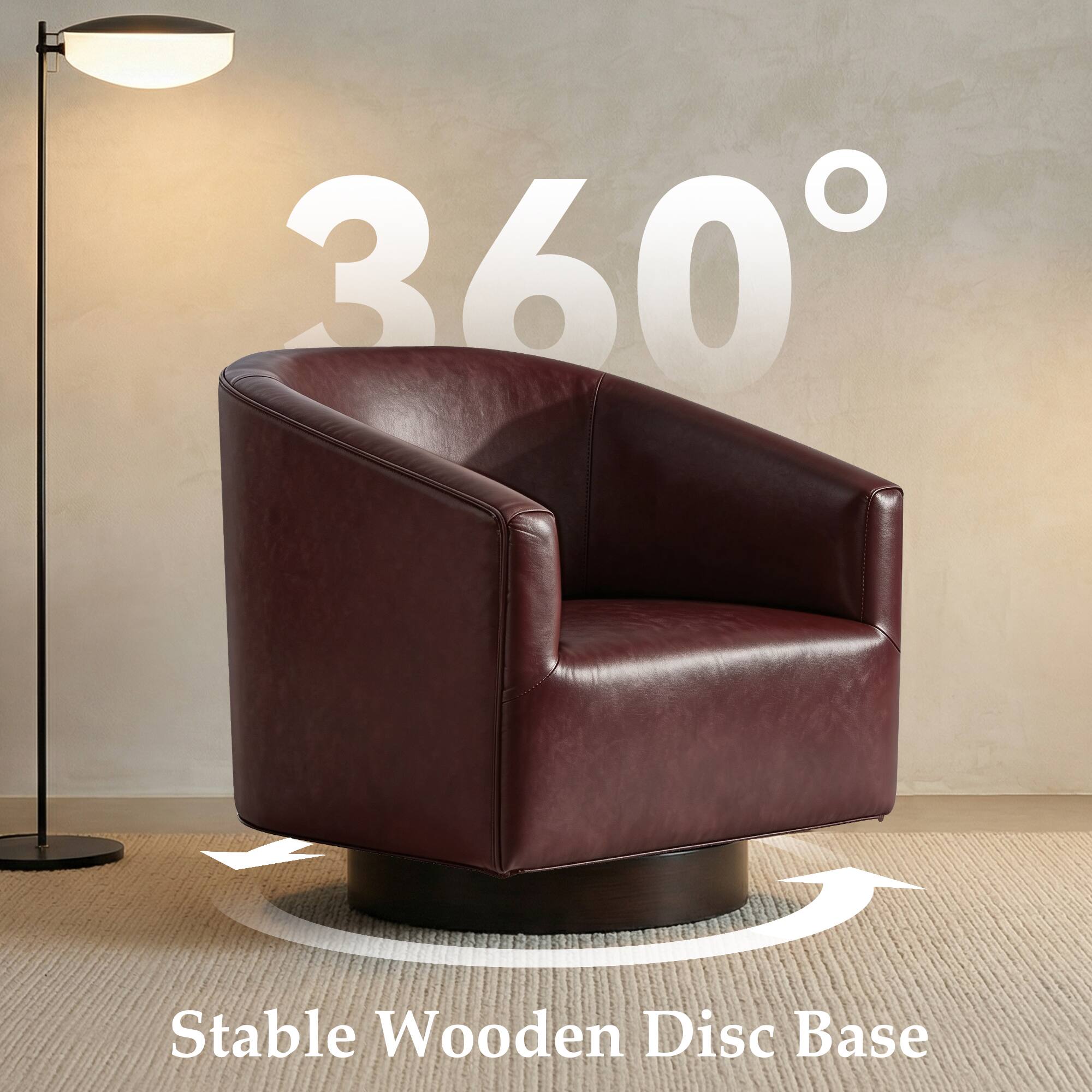 360°  
Stable Wooden Disc Base
