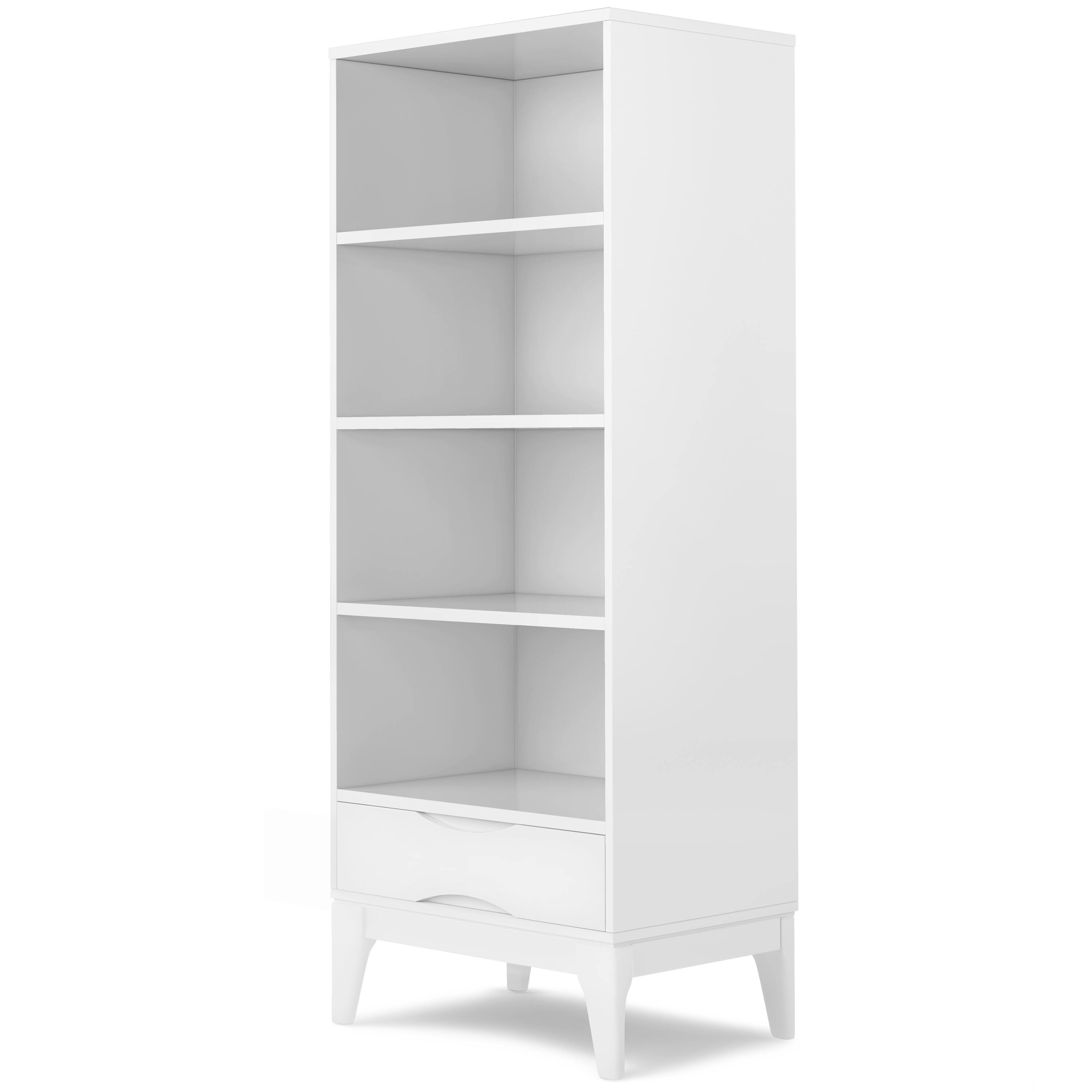Angle. Simpli Home - Harper Bookcase with Storage - White.