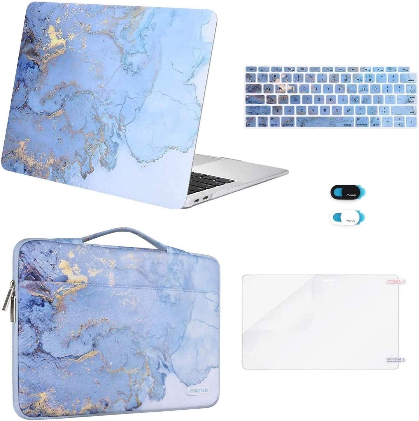 mosiso - 5-in-1 MacBook Air 13 Case and Sleeve Kit A2337/A2179/A1932 - Water Blue Marble price history on PriceWatchPro