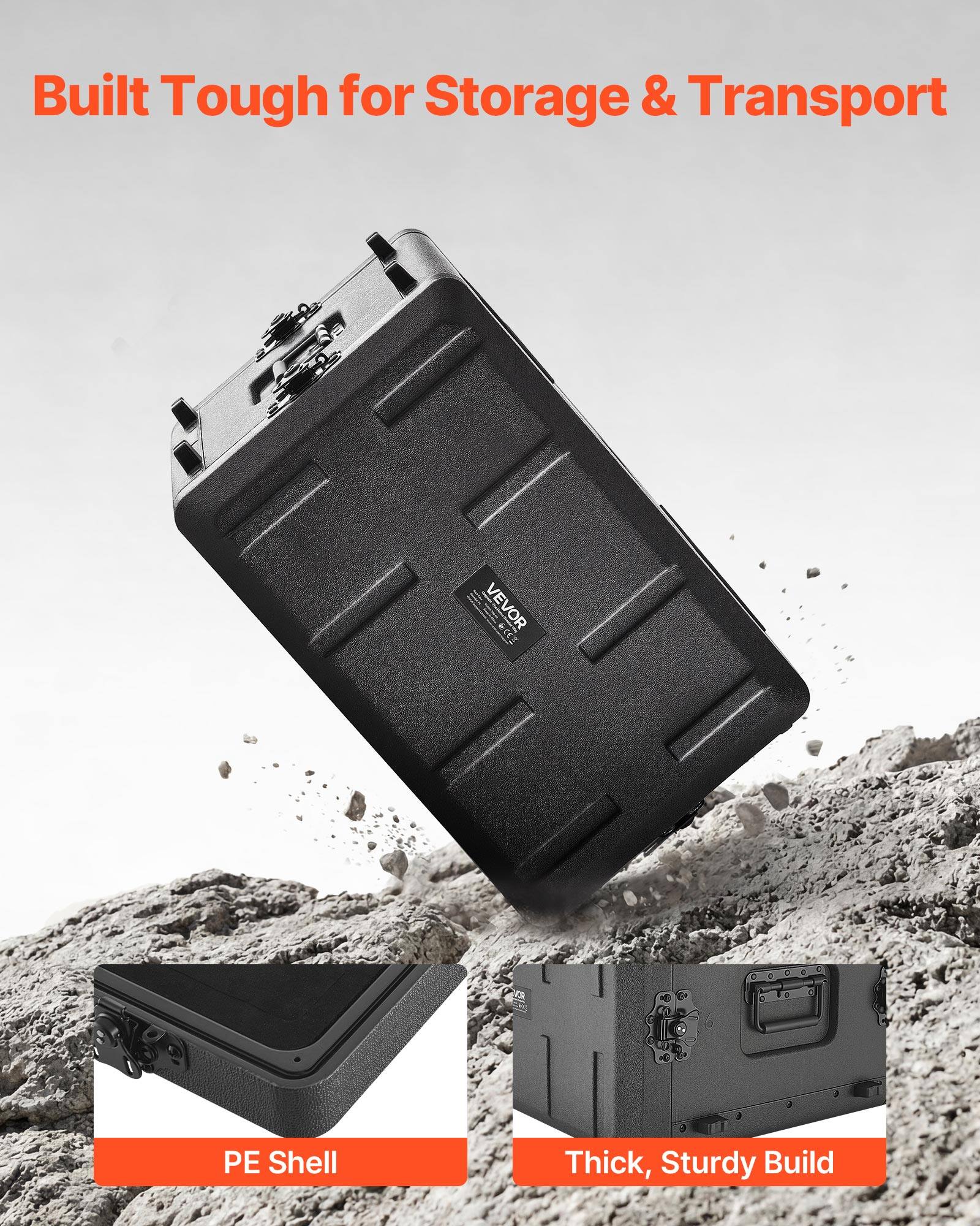 Built Tough for Storage & Transport

VEVOR

PE Shell

Thick, Sturdy Build