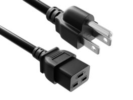 Cable Leader - 14 AWG NEMA 5-15P to IEC C19 Heavy Duty PDU Power Cord, 15A 125V, UL Listed, for UPS, Server and Rack PDU - Black