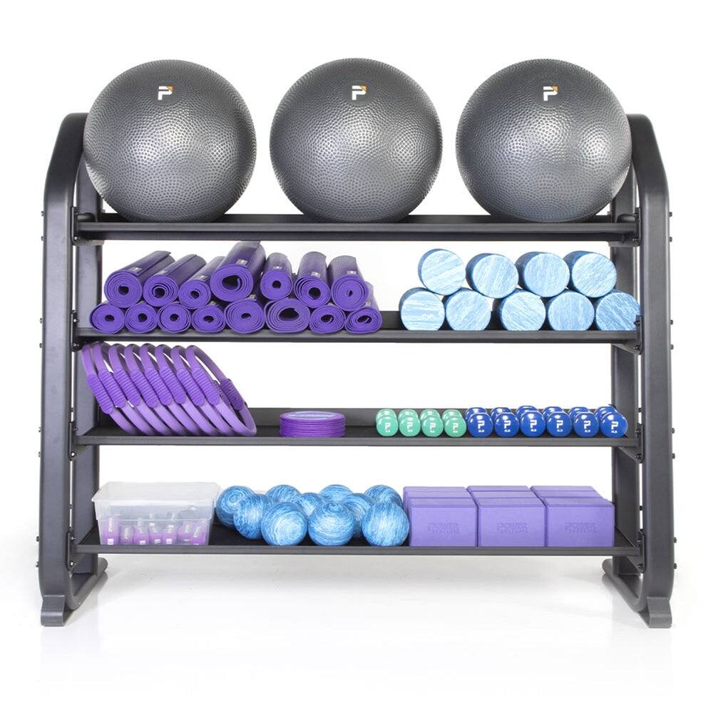 Alt View 7. Power Systems - Denali Multipurpose Weight Rack - Kettlebell - Dumbbell - Med Ball and Stability Ball Storage - Black.