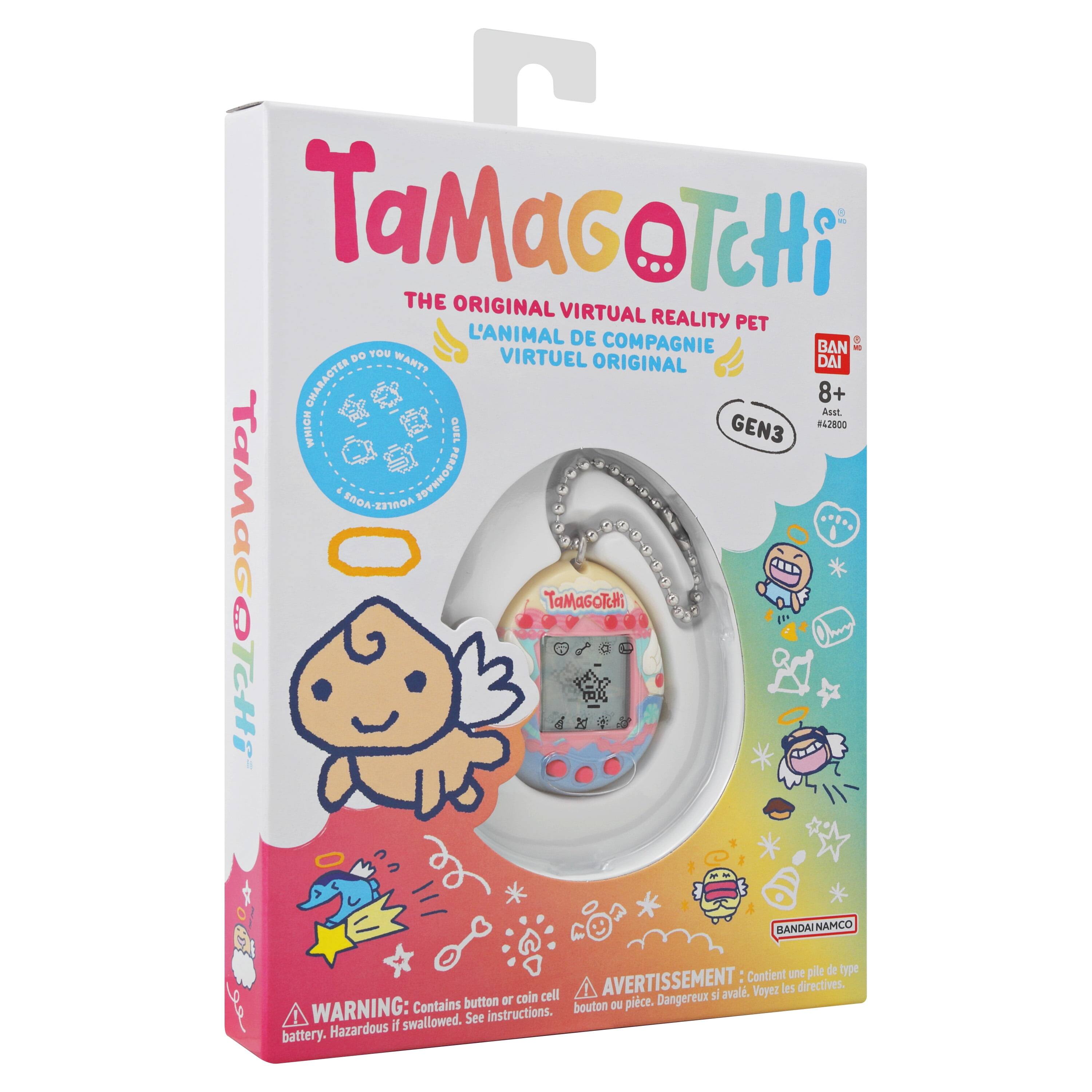 TaMaGoTcHi THE ORIGINAL L'ANIMAL DE COMPAGNIE VIRTUAL REALITY PET VIRTUEL ORIGINAL DAI OHARACTER 8+ BAN BANDAI GEN3 #42800 GUEL EA-Z10A 2700 SOYHNOSESS TaMaGeTHi TaMaGoTcHi BANDAINAMCO une pile de type AVERTISSEMENT : Contient une pile de type coin cell Dangereux  Contains button bouton U pice. WARNING: I swallowed. See instructions. battery. Hazardous