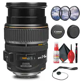 Canon - EF-S 17-85mm f/4-5.6 IS USM Lens w Filter kit + Cleaning Kit + More (International Version)