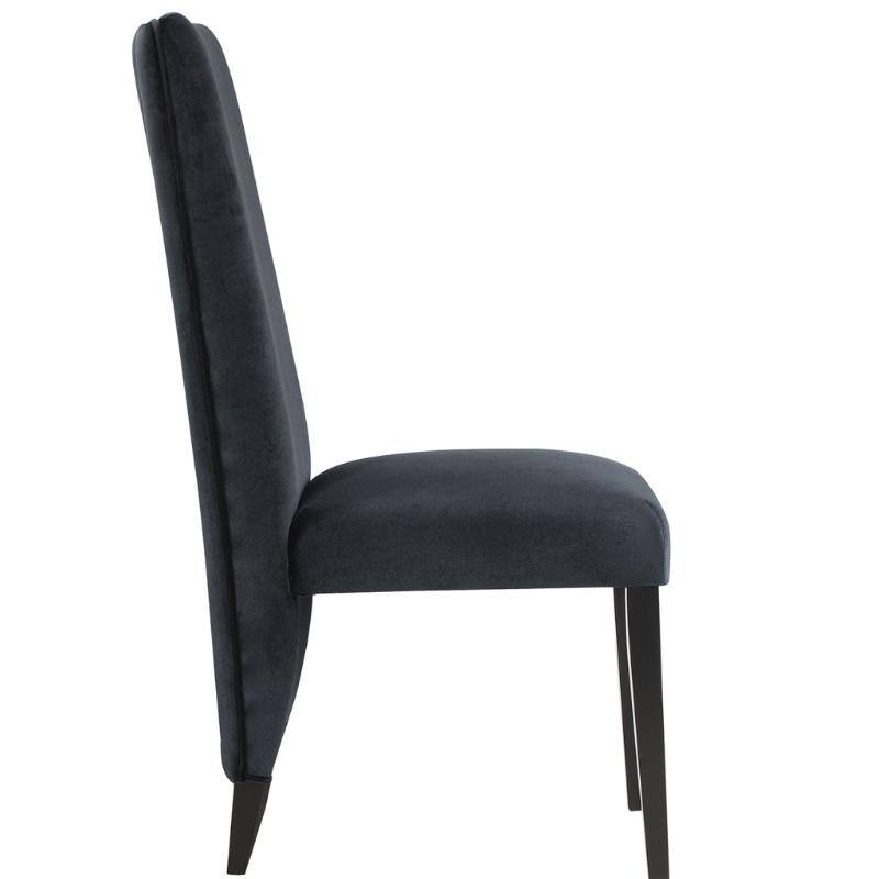Alt View 1. Hivvago - Hivvago Set of Two Upholstered Velvet Dining Side Chairs - Black.