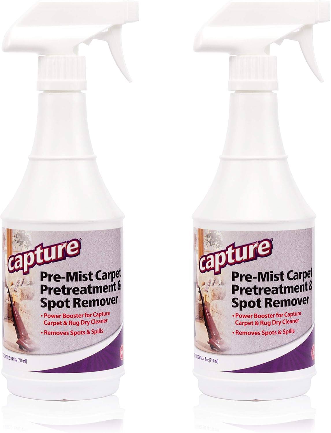 Capture Pre-Mist Carpet Pretreatment & Spot Remover Power Booster for Capture Carpet & Rug Dry Cleaner Removes Spots & Spills  
24 fl oz (710 ml)