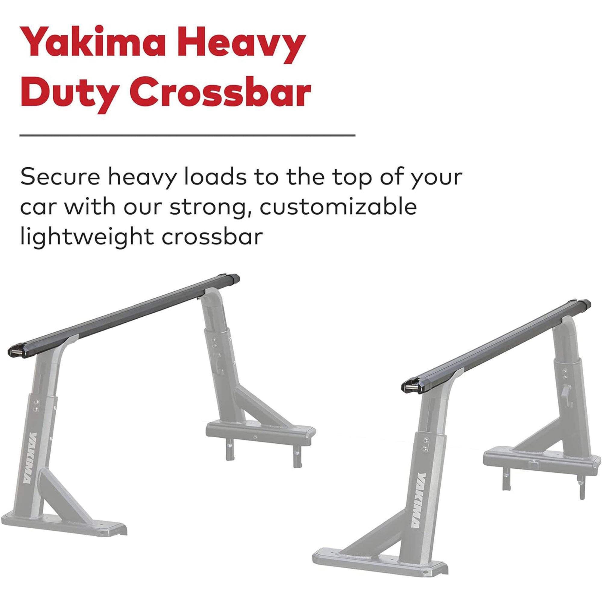 Yakima Heavy Duty Crossbar

Secure heavy loads to the top of your car with our strong, customizable lightweight crossbar
