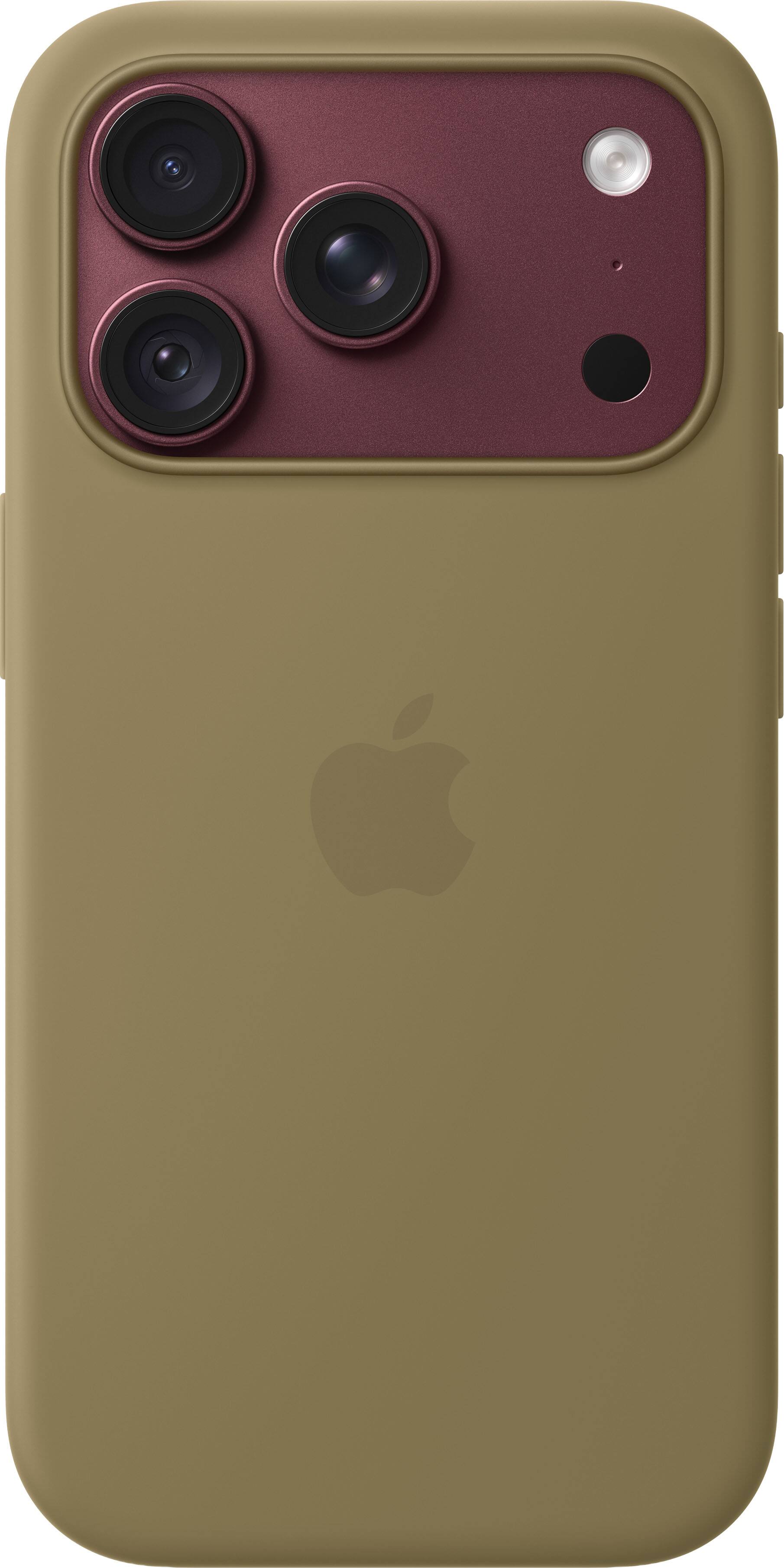 Alt View 1. Apple - iPhone 18 Pro Silicone Case with MagSafe (2026) - Olive.