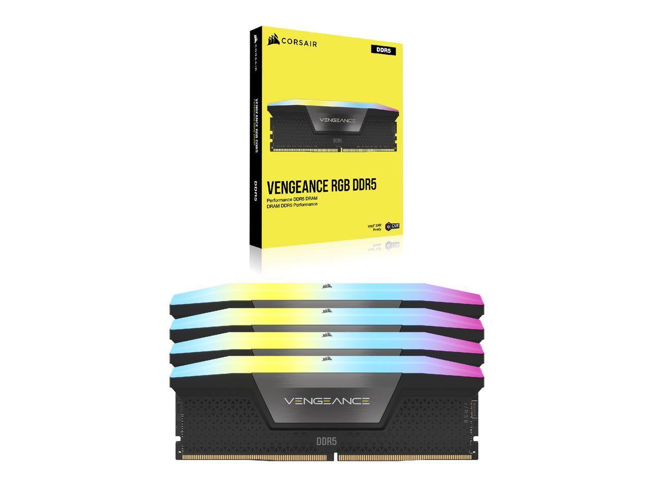 - CORSAIR VENGEANCE RGB DDR5
- Performance DDR5 DRAM
- DDR5
- Intel XMP Ready
- CUE