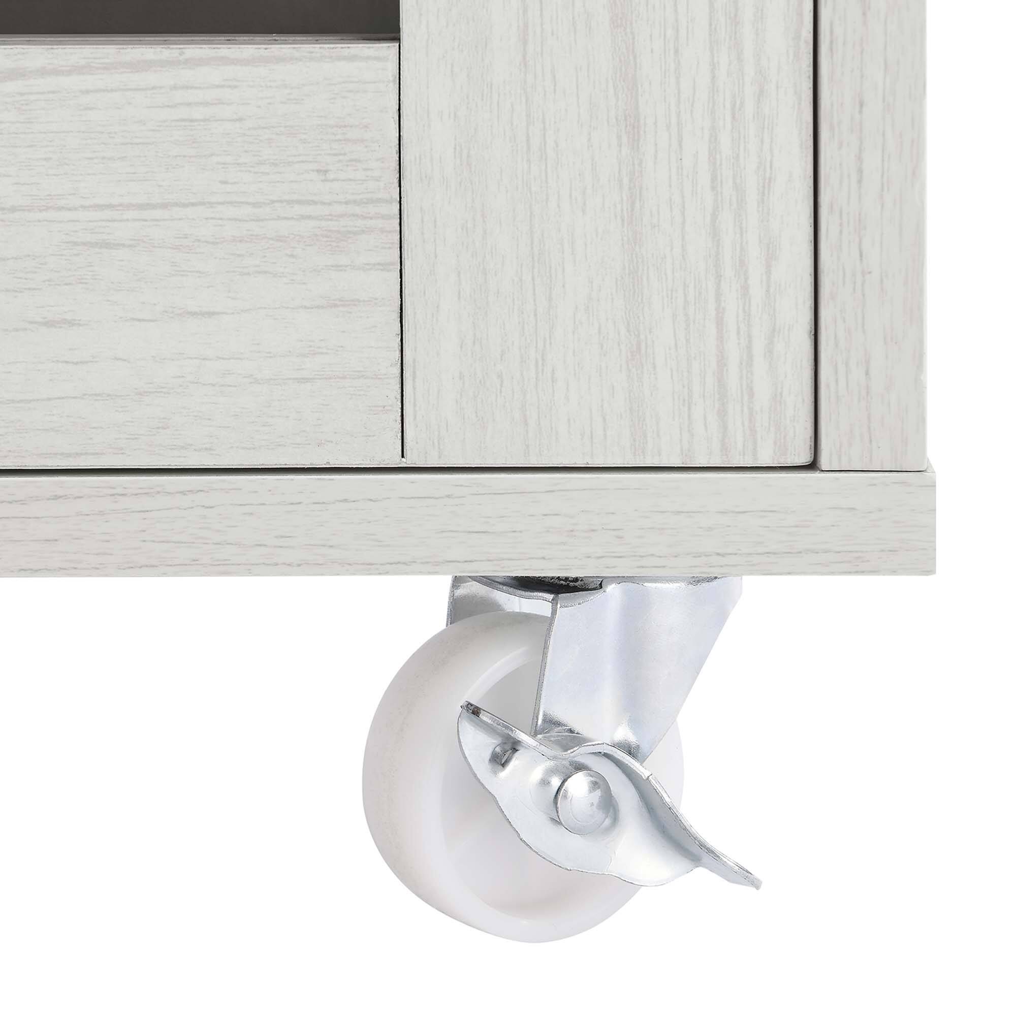 Alt View 8. Modway - Culinary Kitchen Cart With Spice Rack by Modway - White Natural.