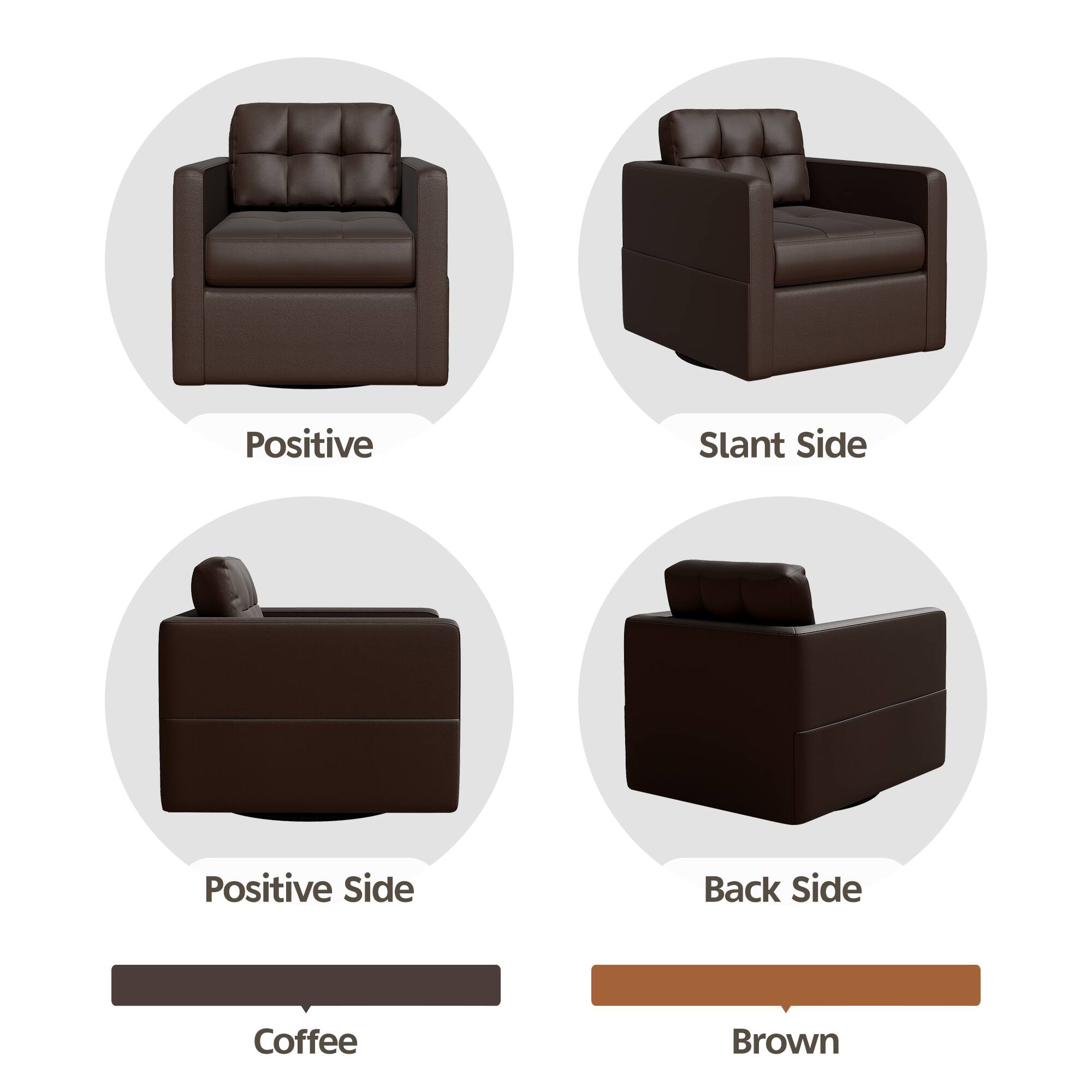 Positive  
Slant Side  
Positive Side  
Back Side  
Coffee  
Brown