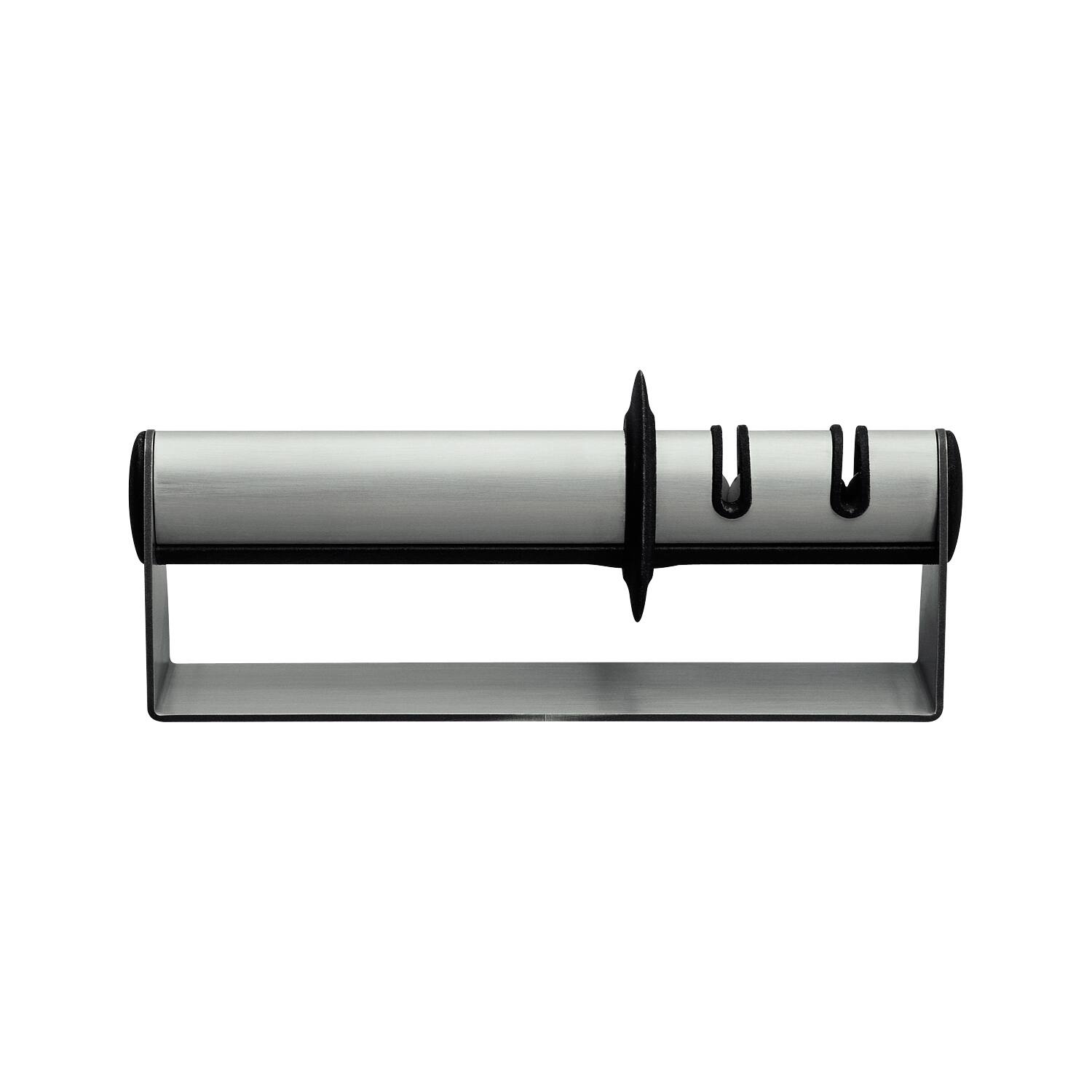 Front. ZWILLING - ZWILLING TWINSHARP Duo Stainless Steel Handheld Knife Sharpener - Stainless Steel.
