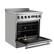 Alt View 3. Forno Appliances - 30 in. Wide 0 Elements Torino 4.32 Cu. Ft. Freestanding Induction True Convection Range - Silver.