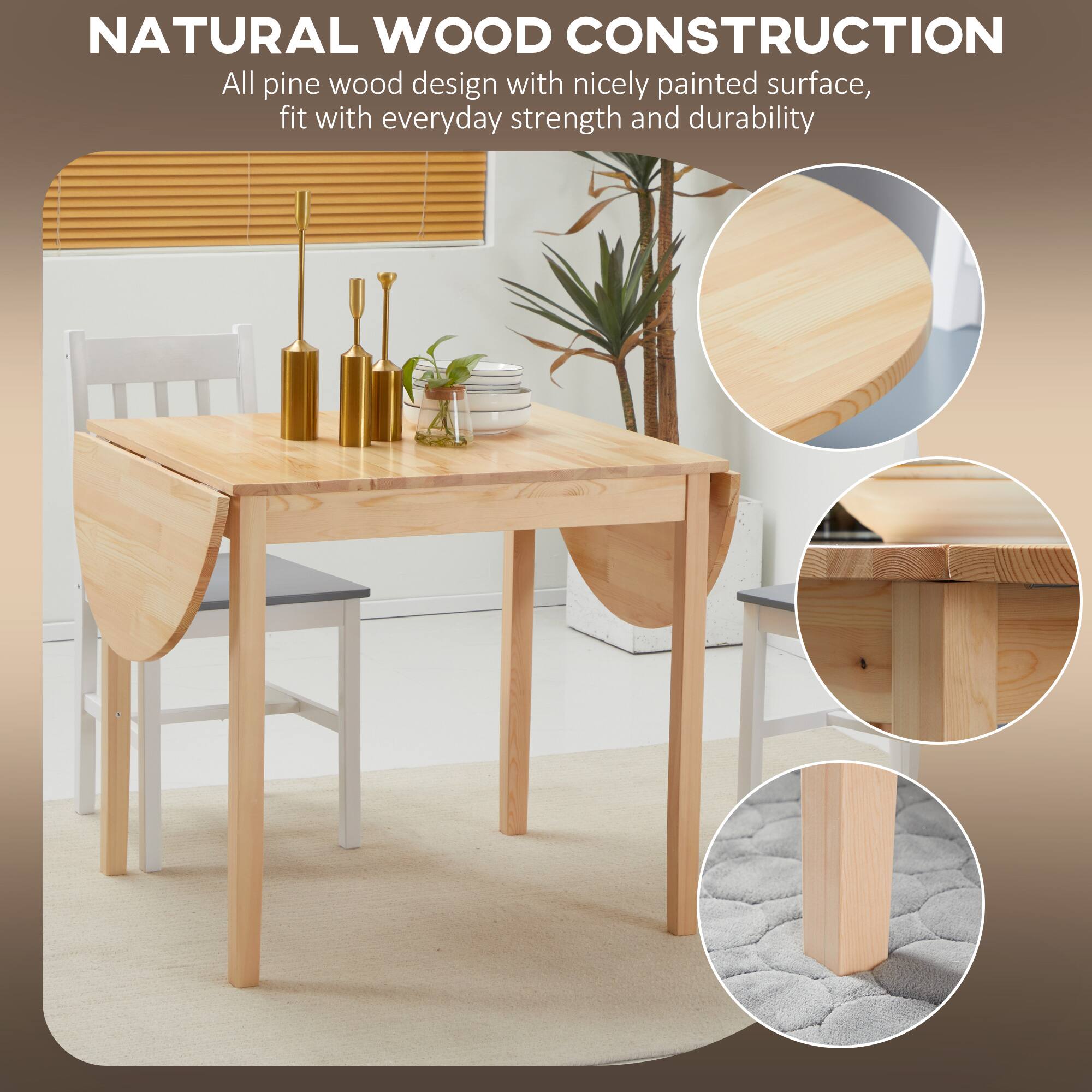 NATURAL WOOD CONSTRUCTION

All pine wood design with nicely painted surface, fit with everyday strength and durability