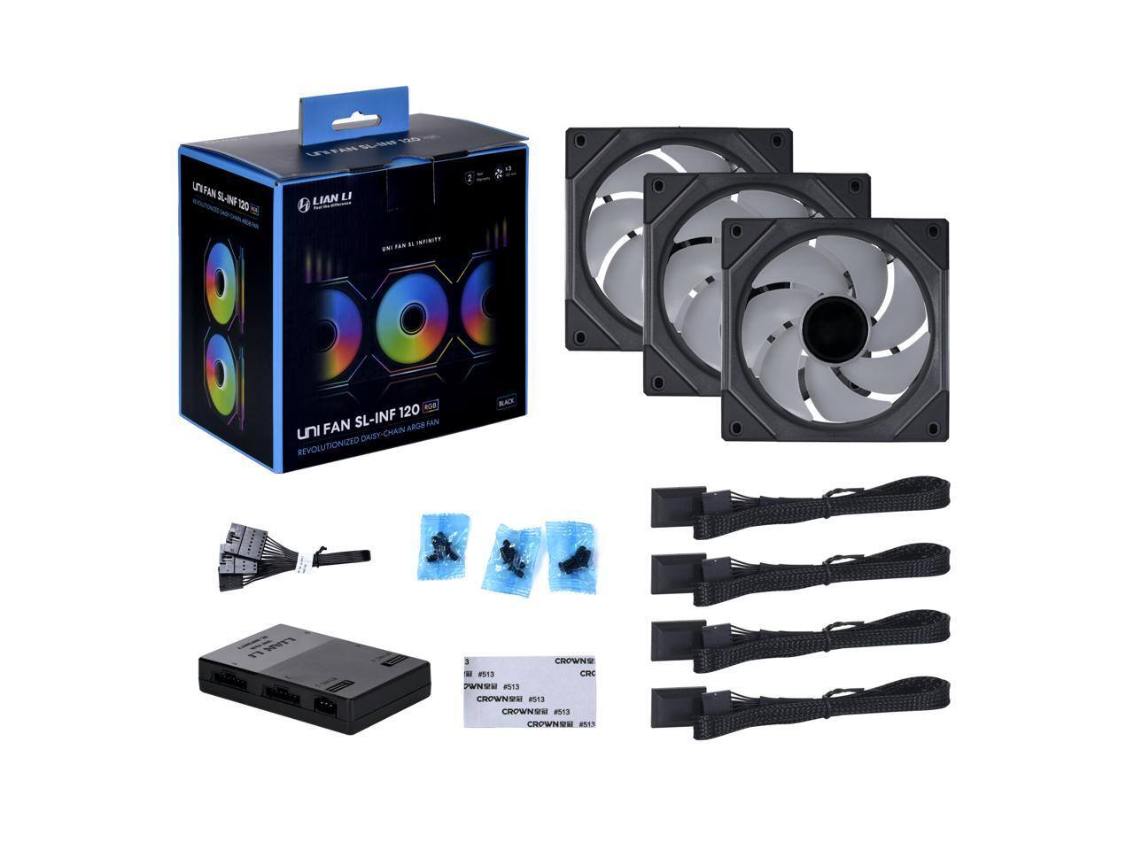 Lian Li ファン　セット Amazon.com: Lian Li UNI Fan SL-Infinity 120 RGB Triple Pack with