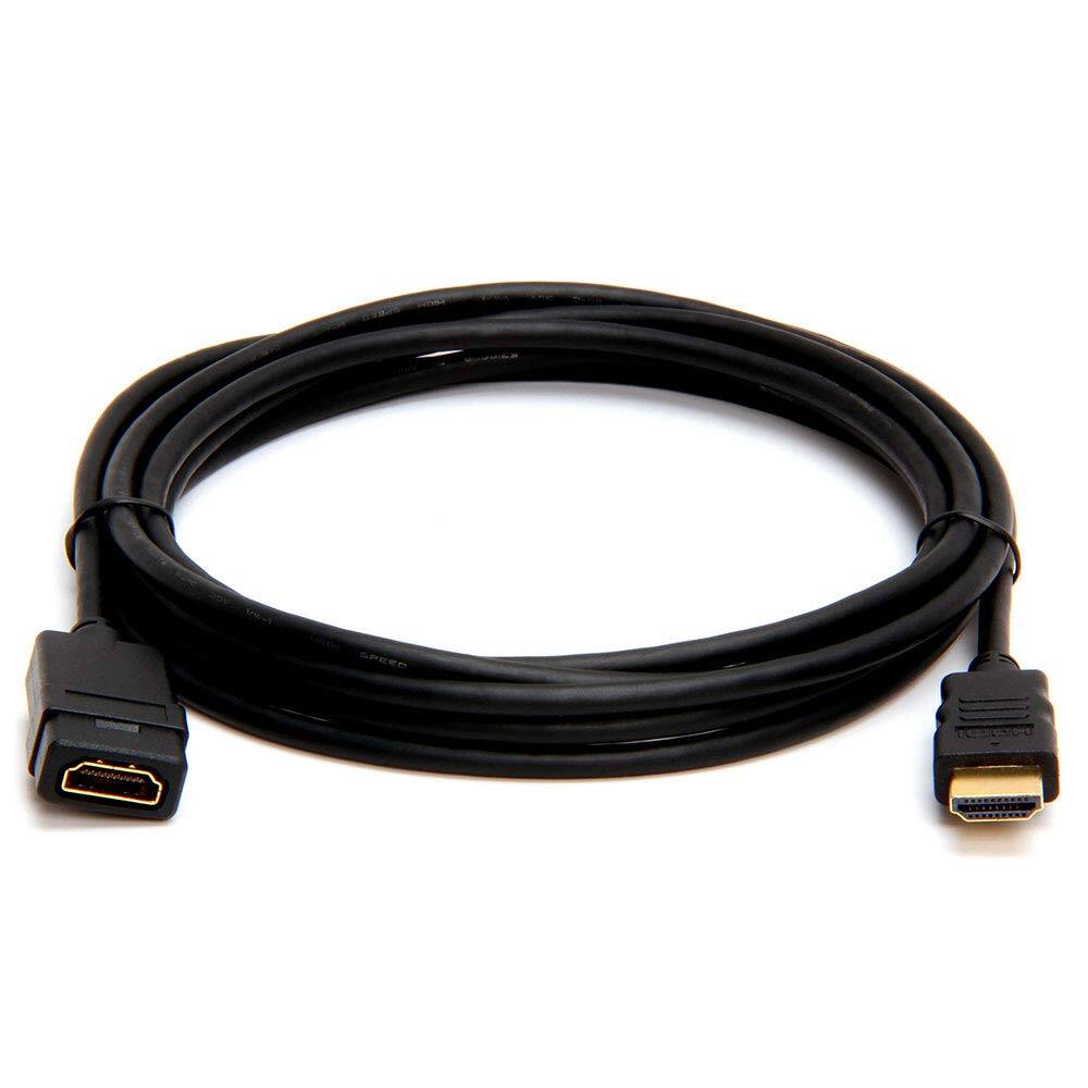 Angle. Cmple.com - Cmple - HDMI Extension Cable 10 ft Male to Female HDMI Adapter Cord 4K@60Hz 3D Audio/Video Extender - Black.