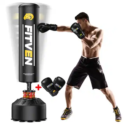 FITVEN FREESTANDING HEAVY PUNCHING BAG + FITVEN FITVEN FITVEN FITVEN