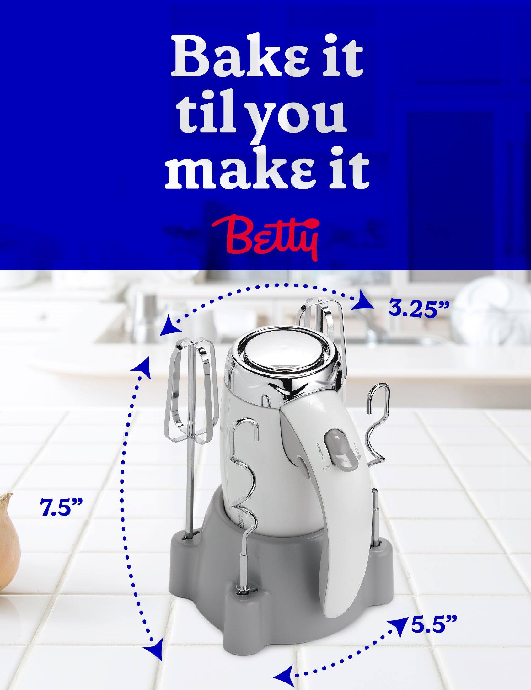 Bake it til you make it Betty

3.25"  
7.5"  
5.5"