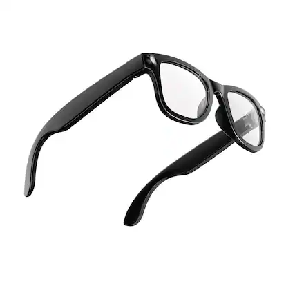 Front. Cluzine - Smart Glasses Bluetooth Call Translation Music Large Model with Bright Flashlight - Black.