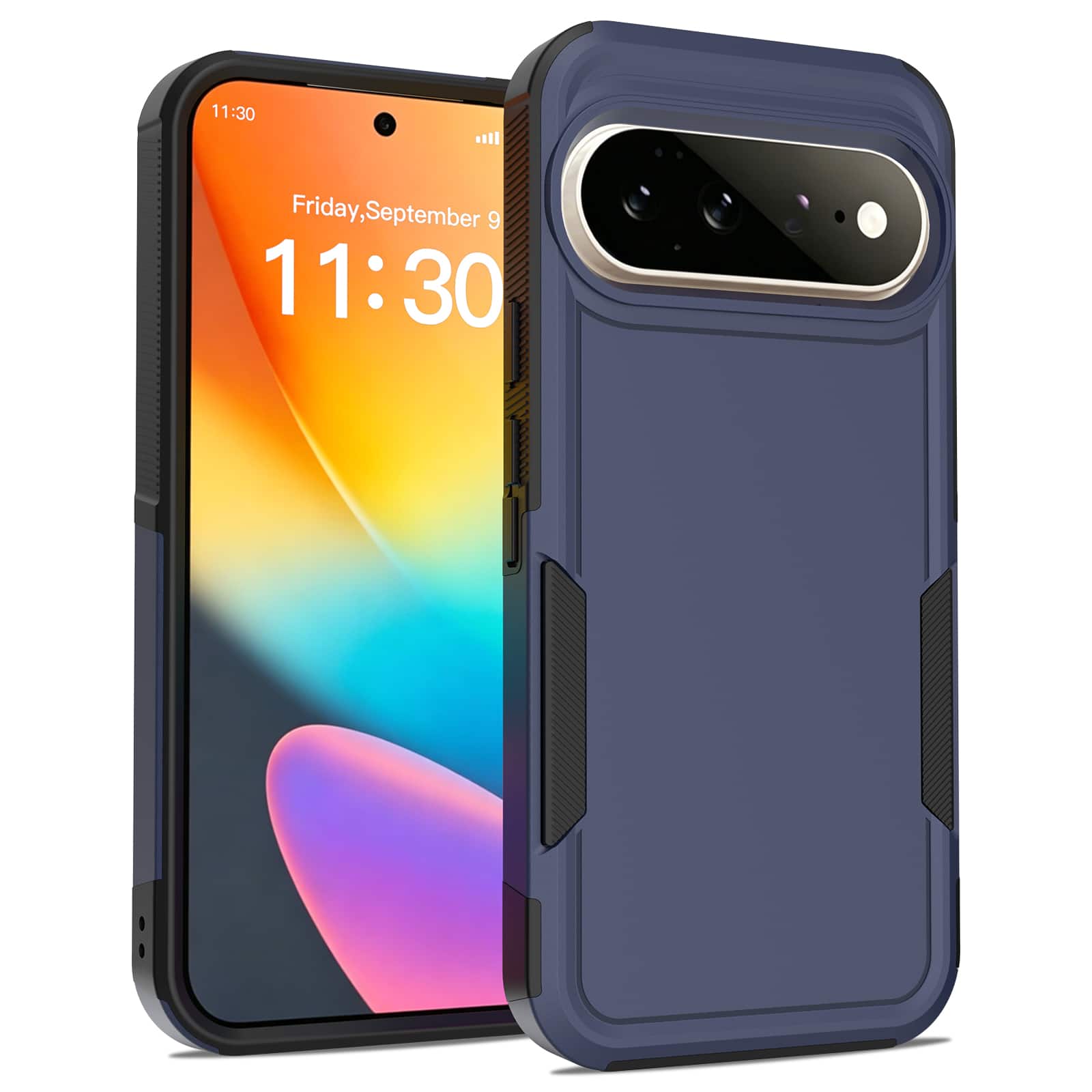 UUCOVER - Shockproof Case for Google Pixel 11 Pro Hybrid Dual Layer TPU + PC Protective Anti-Slip Rugged Back Cover - Darkblue price history on PriceWatchPro