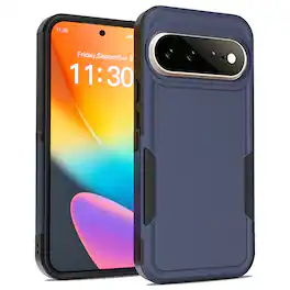 Dteck - Rugged Case for Google Pixel 11 Pro, Shockproof Dual Layer Heavy Duty Hard PC TPU Non-slip Protective Cover - Darkblue