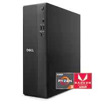 Dell - Slim Desktop - AMD Ryzen 100 Series 110 2025 - 8GB Memory - AMD Radeon 660M - 512GB Storage - Black - Front_Zoom