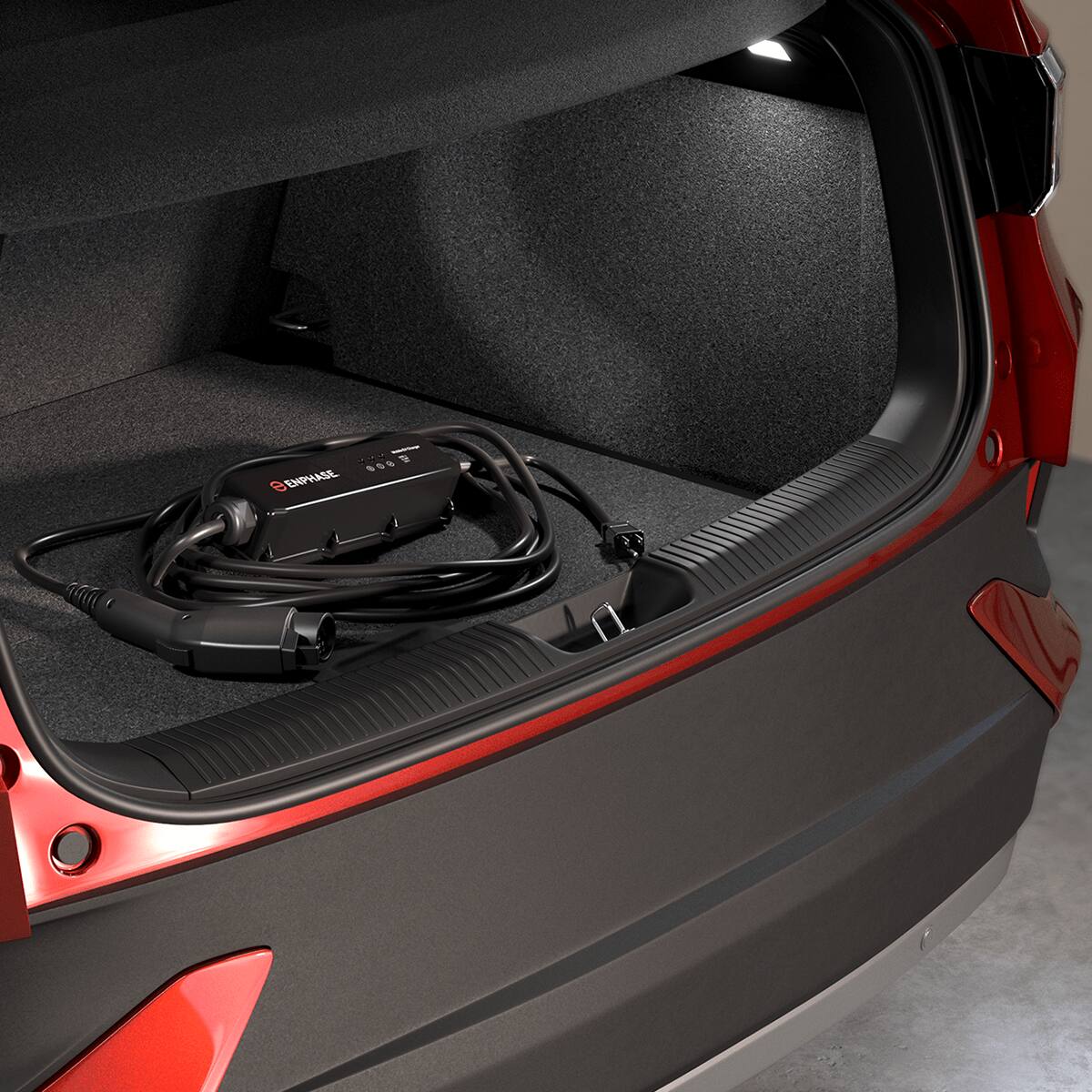 Alt View 2. Enphase - Enphase Mobile EV Charger, 12 A, Safety Certified, Indoor/Outdoor, 25ft Rugged Cable, 120V, NEMA 5-15 Plug.