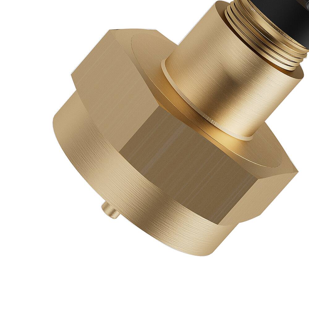 Angle. Empava - Propane Refill Adapter – 1LB to 20LB Tank Converter, Auto Shutoff, Solid Brass, CSA Certified for Grills/Camping - Black.