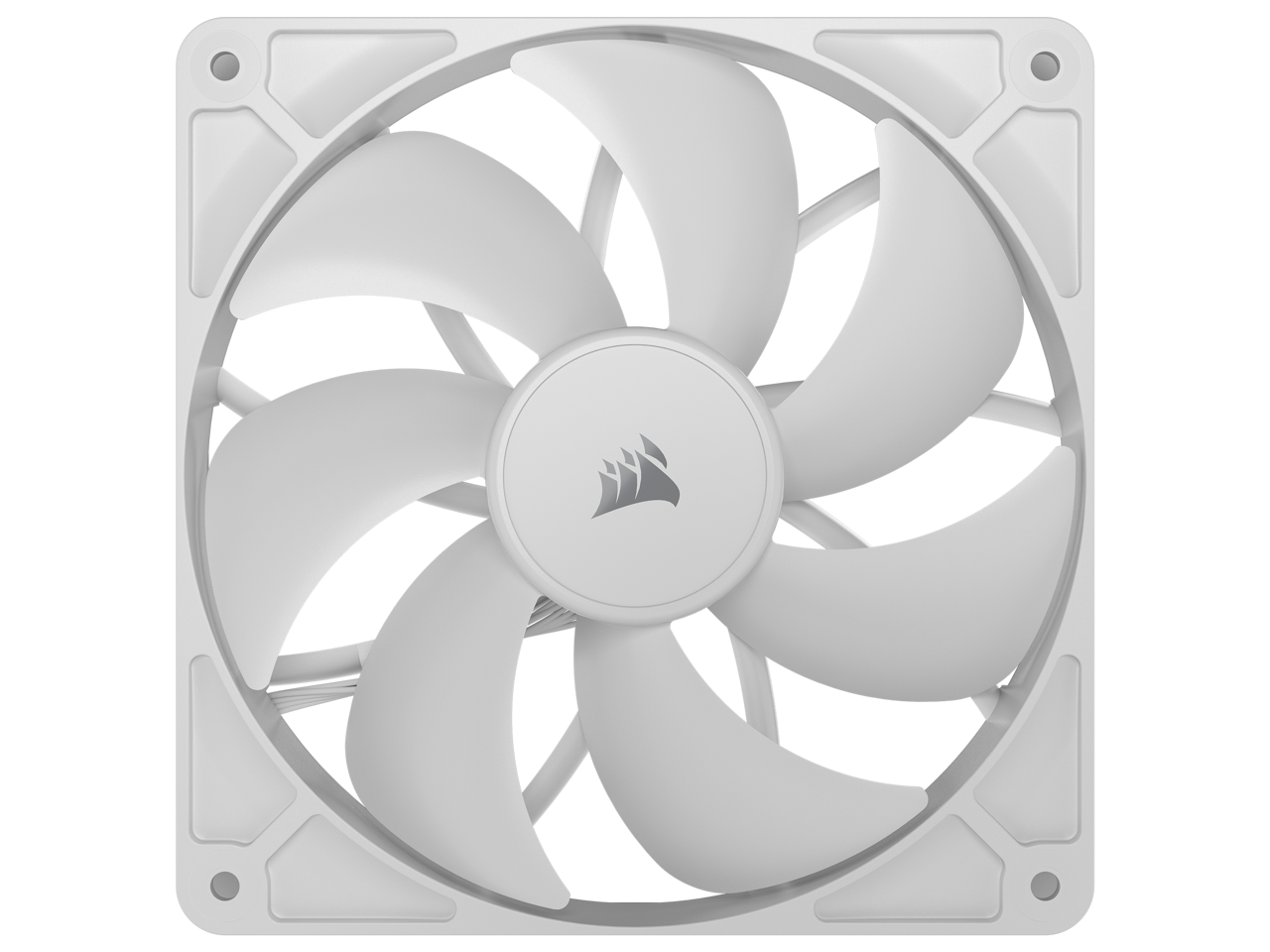 Alt View 3. CORSAIR - CORSAIR RS140 PWM 140mm Dual Fans - White - AirGuide Cooling - Magnetic Bearing - White.