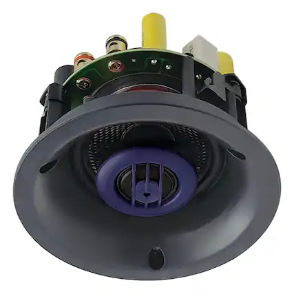 Front. Proficient Audio - 70-Watt-Max-Power Small-Aperture In-Ceiling Speaker, PAS-C355 - Black.