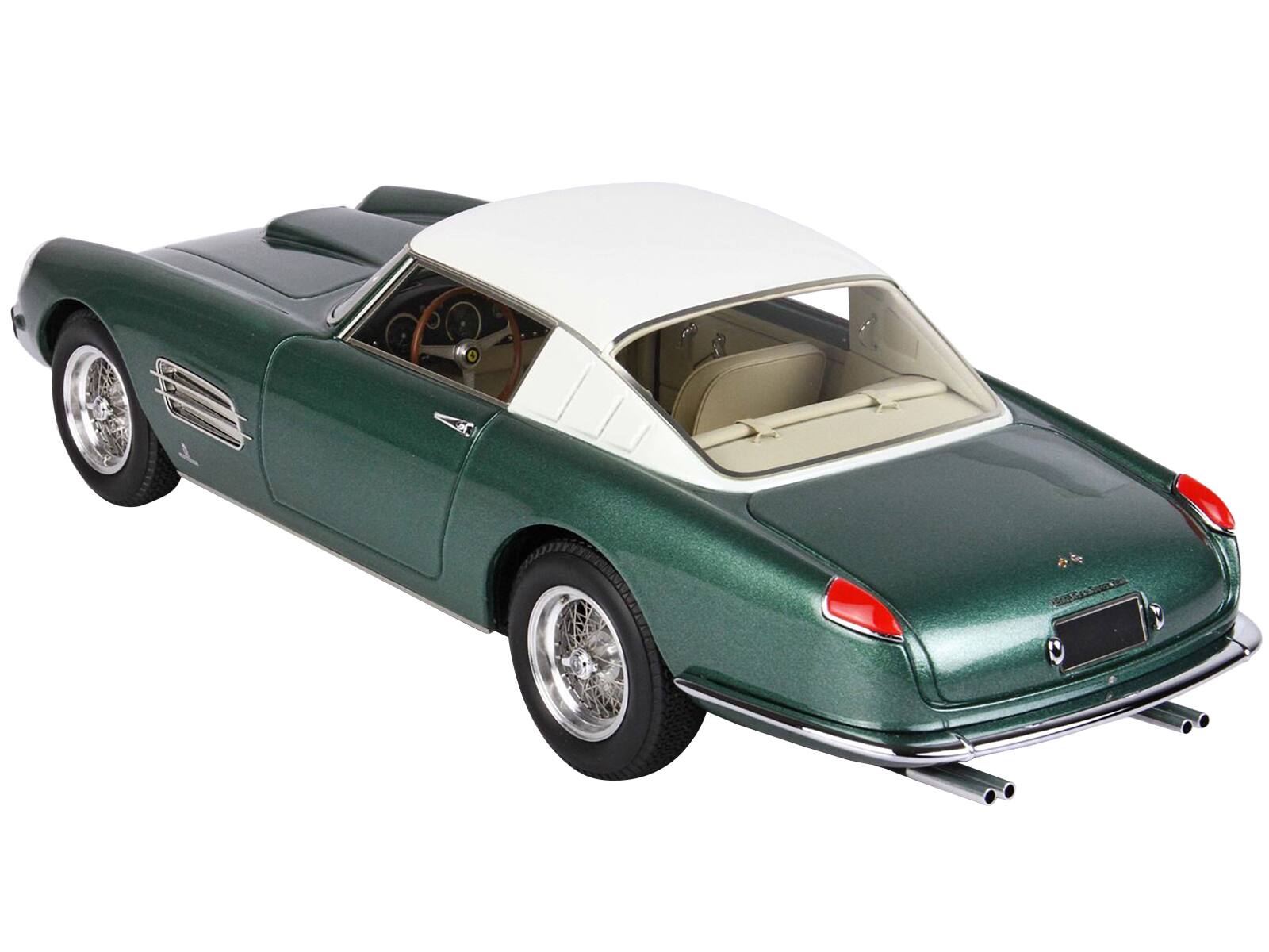 Alt View 3. BBR - Ferrari Superfast 4.9 S/N 0719SA Green Met. "Cavallino Classic" (2008) w/CASE Ltd Ed to 64 pcs 1/18 Model Car by BBR.