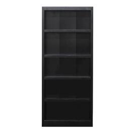 Concepts in Wood - Single Wide Bookcase 5 Shelves Espresso Finish - Brown