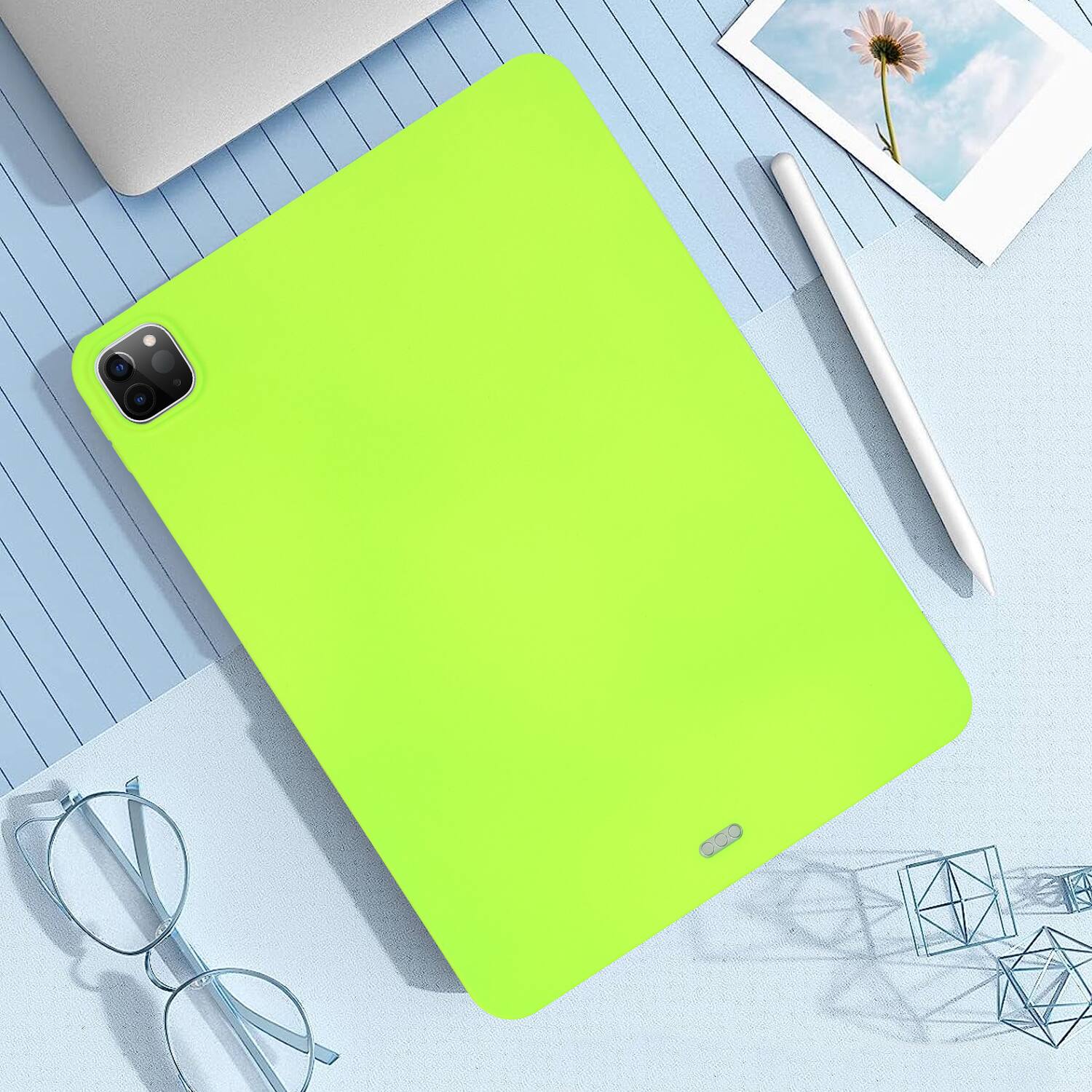 Alt View 6. Dteck - Case For Apple iPad Pro 11'' (M5) 2025/(M4) 2024 Slim Lightweight Soft TPU Skin-Friendly Anti-Scratch Protective Cover - Fluorescentgreen.