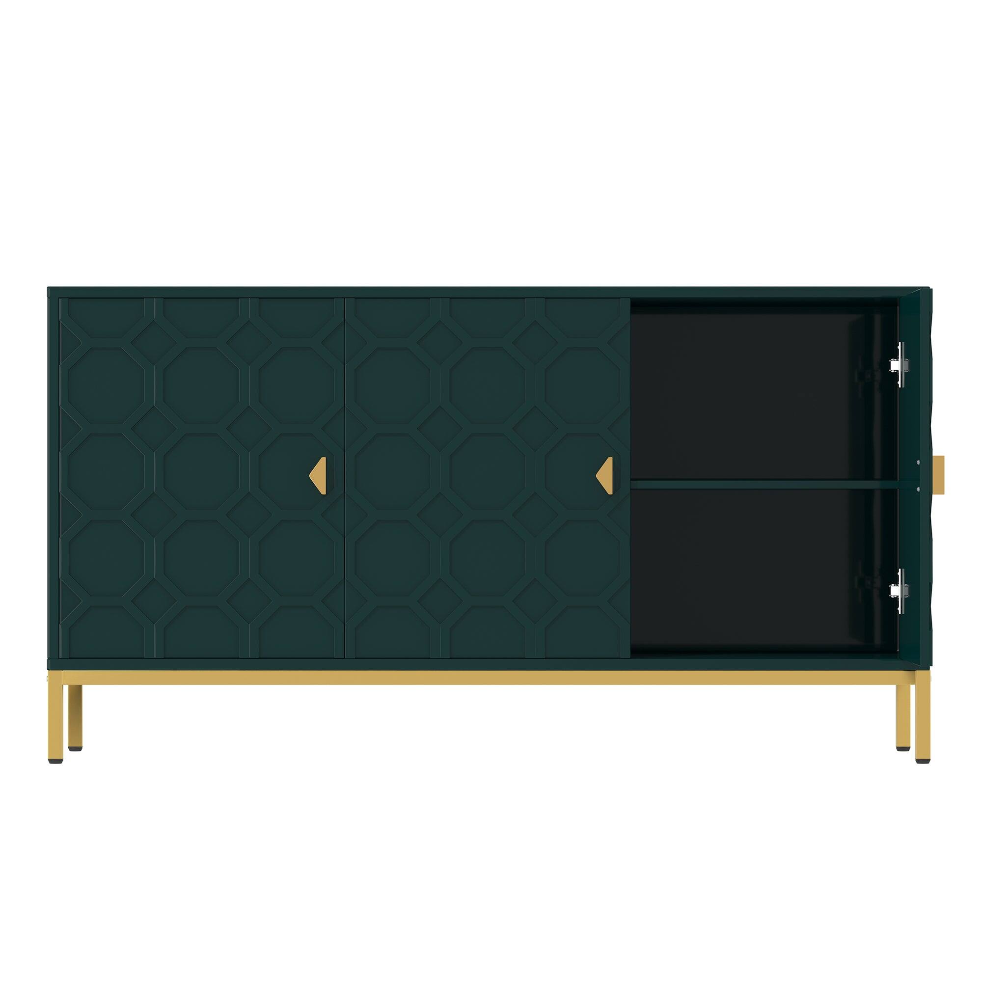 Alt View 8. Boyel Living - Freestanding Storage Cabinet 3-Door Accent Cabinet - Green.