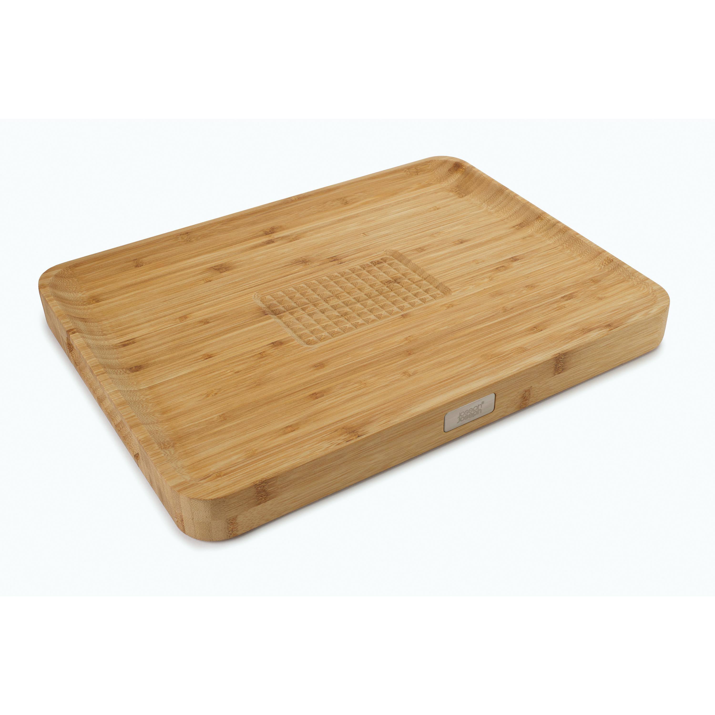 Front. Joseph Joseph - Cut&Carve Bamboo Cutting Board - Bamboo.