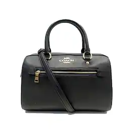 Coach - Satchel with Shoulder Strap - Black/Gold