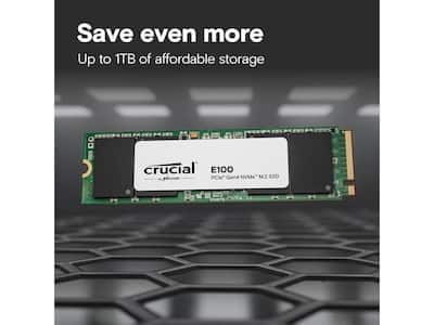 Crucial E100 480GB PCIe 4.0 Gen4 2280 NVMe M.2 Internal SSD Crucial E100 480GB PCIe 4.0 Gen4 2280 NVMe M.2 Internal SSD