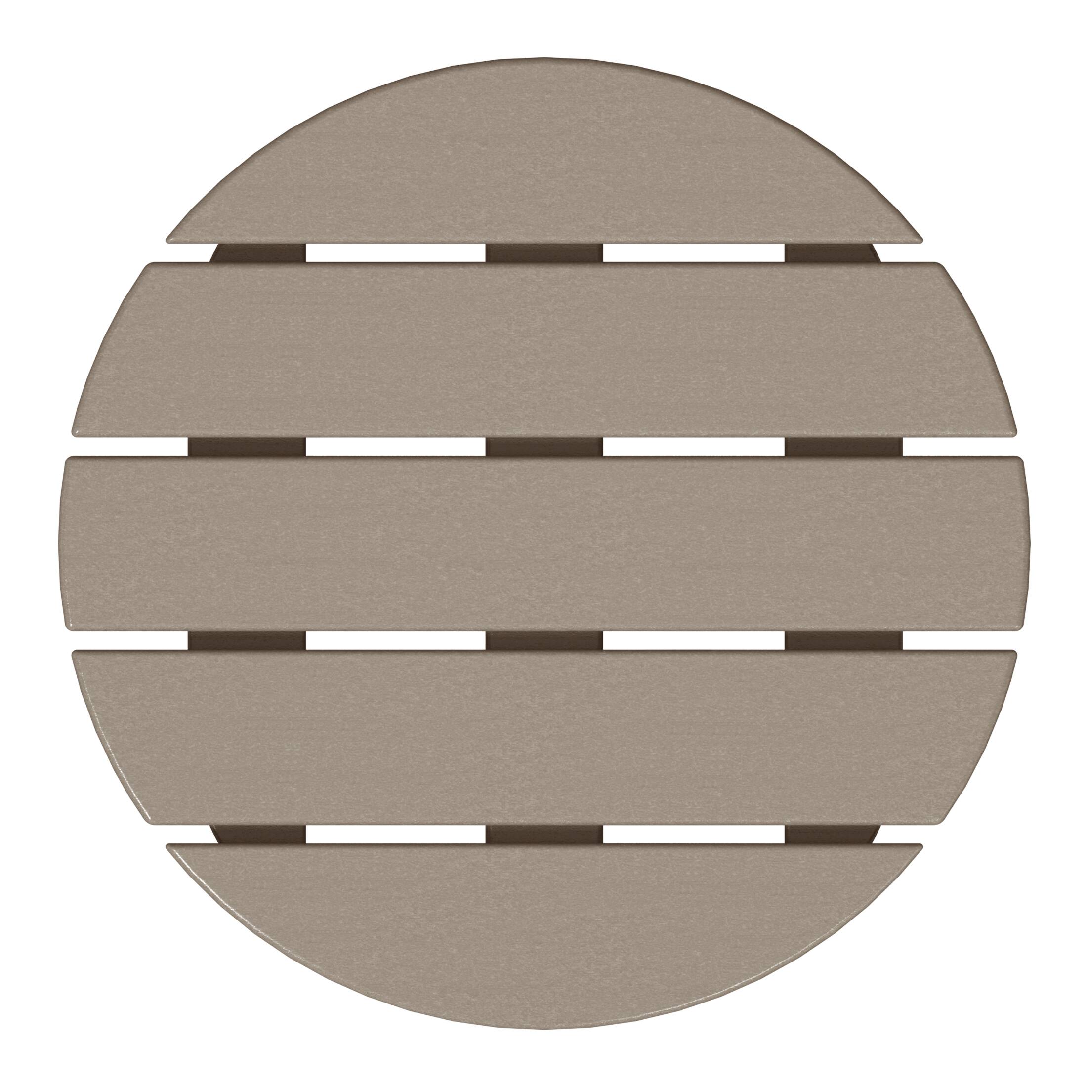 Alt View 2. WestinTrends - WestinTrends Dylan Adirondack Round Outdoor Side Table - Weathered Wood.