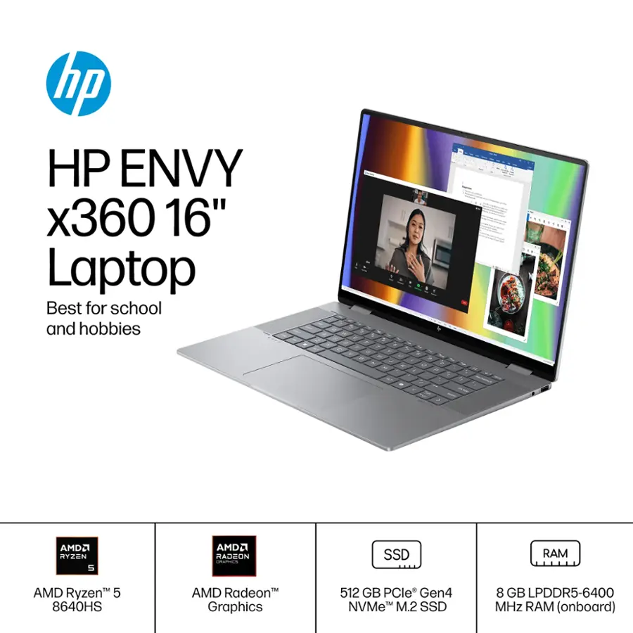 hp envy x360 16 ad0013dx 2 in 1 laptop computer