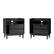 Front. Walker Edison - Boho Solid Wood Nightstand (set of 2) - Black.