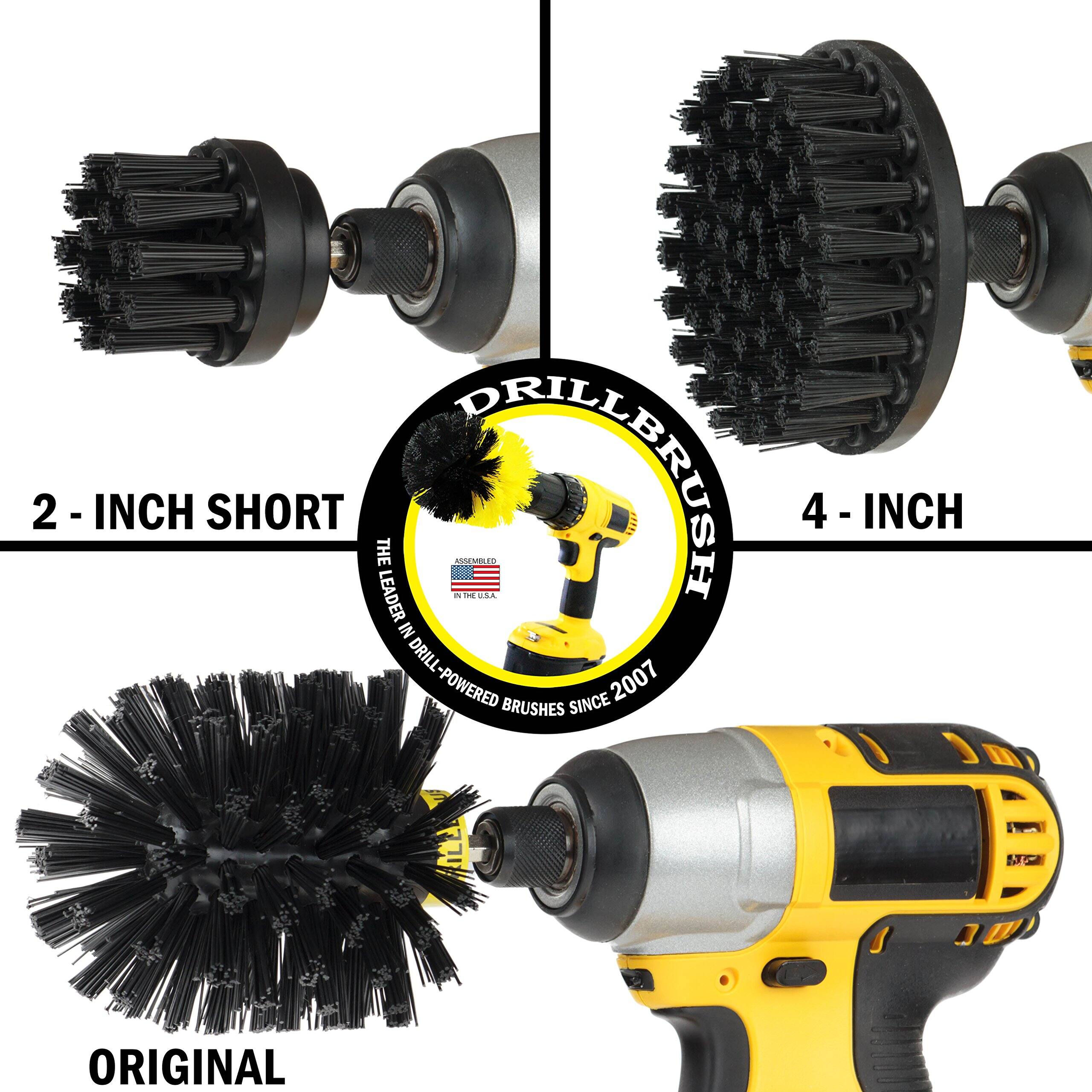2 - INCH - SHORT, 4 - INCH, ORIGINAL, THE LEADER IN THE USA, ASSEMBLES SINCE 2007, DRILL-POWERED BRUSHES
