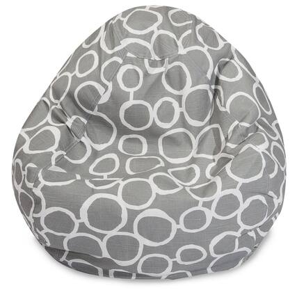 Front. Majestic Home - Large Bean Bag Fusion Gray - Gray.