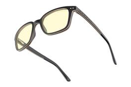 GUNNAR - Computer Glasses - Muir, (wood), Amber Lens - Blue Light Blocking, Relieve Dry Eye, Anti Glare - Ebony