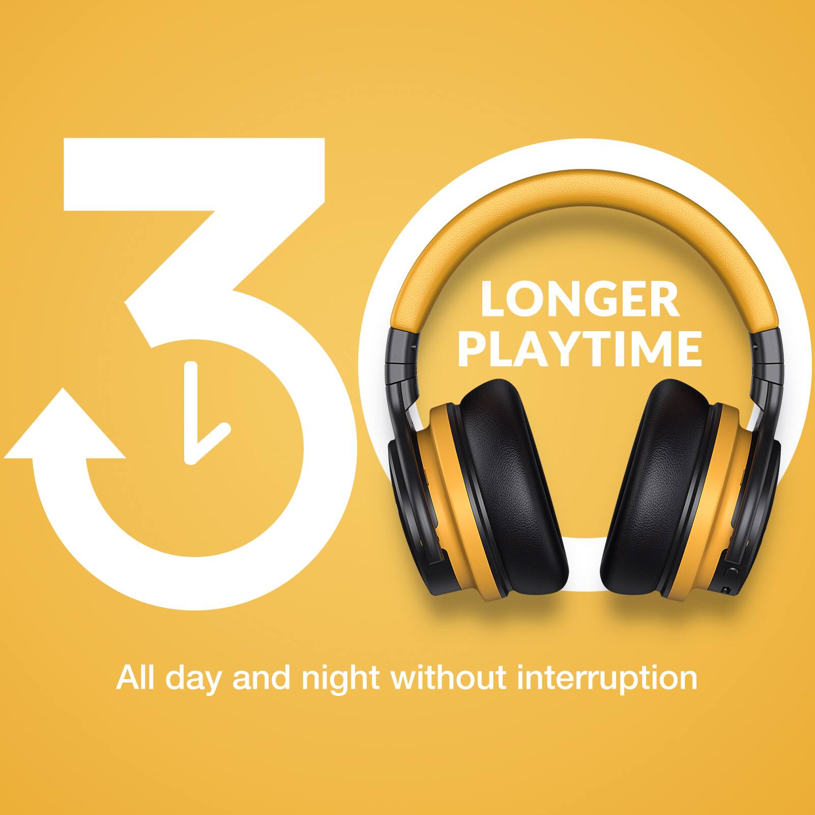 3  
LONGER PLAYTIME  
All day and night without interruption