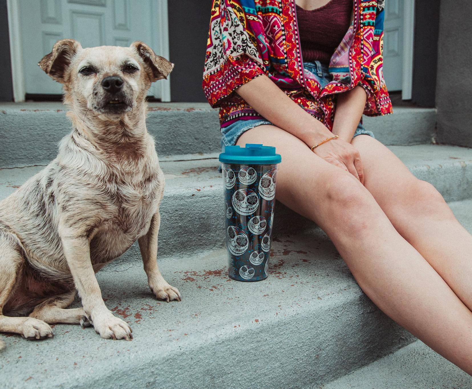 Alt View 3. Disney - Disney The Nightmare Before Christmas Jack Sugar Skull Plastic Travel Tumbler - Black.