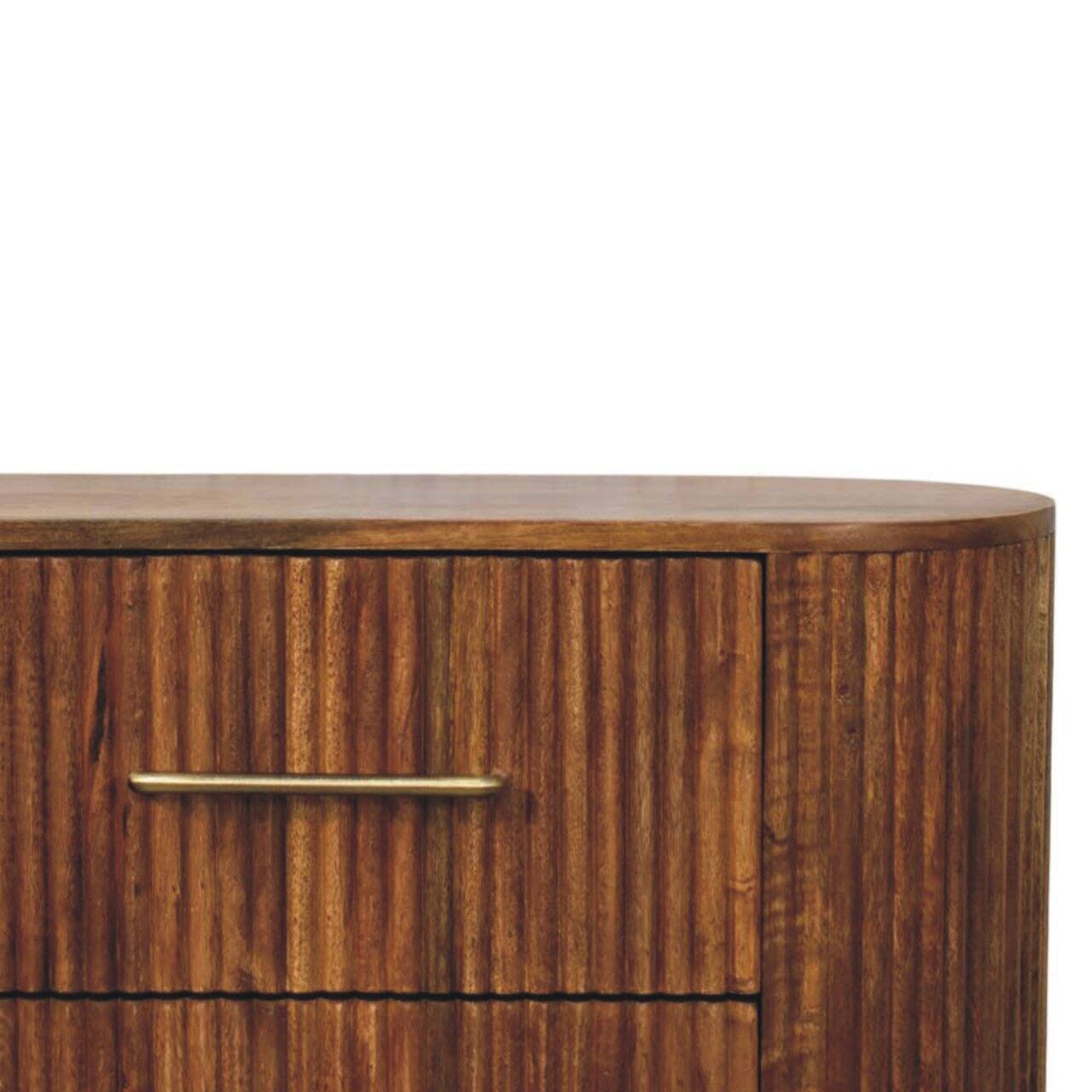 Back. Artisan Furniture - Artisan Furniture Solid Wood Amber Oak Ridgefront Chest, 6 Drawer, Brown - Brown.