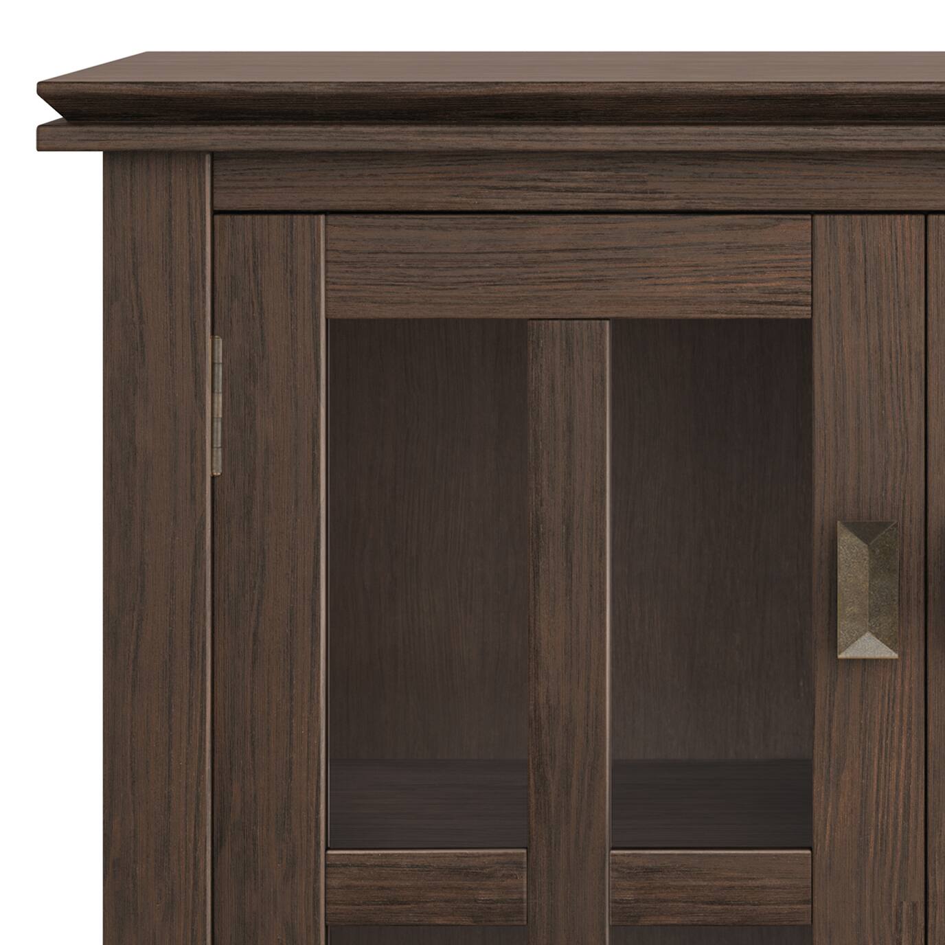 Alt View 13. Simpli Home - Artisan Low Storage Cabinet - Farmhouse Brown.